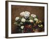 Hydrangeas, Wallflowers and Two Pots of Pansies, 1879-Henri Fantin-Latour-Framed Giclee Print