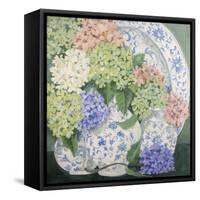 Hydrangeas-Jennifer Abbott-Framed Stretched Canvas