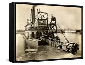 Hydraulic Dredge-null-Framed Stretched Canvas