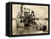 Hydraulic Dredge-null-Framed Stretched Canvas