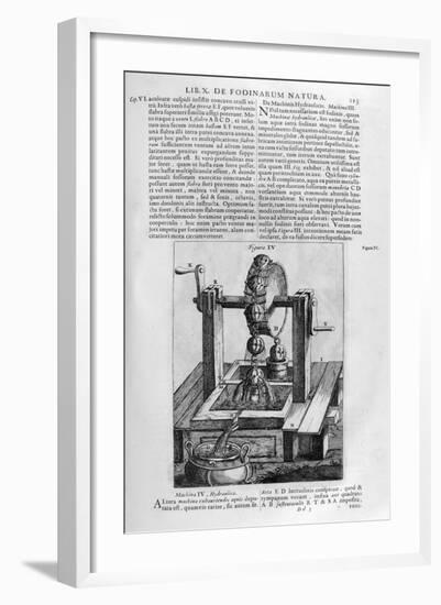 Hydraulic Machine IV, 1678-Athanasius Kircher-Framed Giclee Print