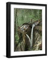 Hydraulic Mining for Gold and Silver in California, c.1800-null-Framed Giclee Print