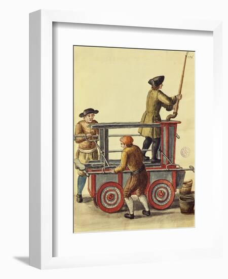 Hydraulic Pump (Pen, Ink & W/C on Paper)-Jan van Grevenbroeck-Framed Giclee Print