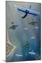 Hydravions (Seaplanes) - Peinture De Boris Ivanovich Tsvetkov (1895- Vers 1940), Huile Sur Toile, 1-Boris Ivanovich Tsvetkov-Mounted Giclee Print