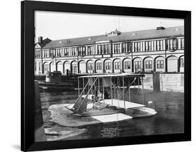 Hydro-Aeroplane, Wright Model at Battery, C1912-Irving Underhill-Framed Photographic Print