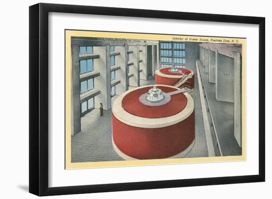 Hydroelectric Turbines, Fontana Dam-null-Framed Art Print