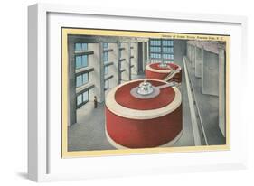 Hydroelectric Turbines, Fontana Dam-null-Framed Art Print