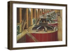 Hydroelectric Turbines, Hoover Dam-null-Framed Art Print