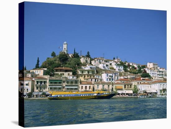 Hydrofoil in Poros Harbour, Poros, Saronic Islands, Greek Islands, Greece, Europe-Lightfoot Jeremy-Stretched Canvas