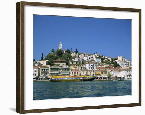 Hydrofoil in Poros Harbour, Poros, Saronic Islands, Greek Islands, Greece, Europe-Lightfoot Jeremy-Framed Photographic Print