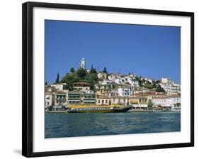 Hydrofoil in Poros Harbour, Poros, Saronic Islands, Greek Islands, Greece, Europe-Lightfoot Jeremy-Framed Photographic Print