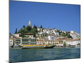 Hydrofoil in Poros Harbour, Poros, Saronic Islands, Greek Islands, Greece, Europe-Lightfoot Jeremy-Mounted Photographic Print