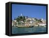 Hydrofoil in Poros Harbour, Poros, Saronic Islands, Greek Islands, Greece, Europe-Lightfoot Jeremy-Framed Stretched Canvas