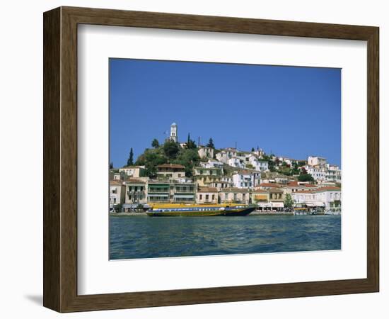 Hydrofoil in Poros Harbour, Poros, Saronic Islands, Greek Islands, Greece, Europe-Lightfoot Jeremy-Framed Photographic Print