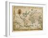 Hydrographic General Map, 1634-Jean Restout II-Framed Giclee Print