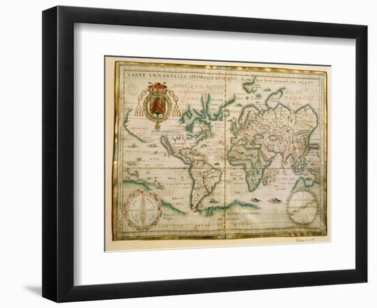 Hydrographic General Map, 1634-Jean Restout II-Framed Giclee Print