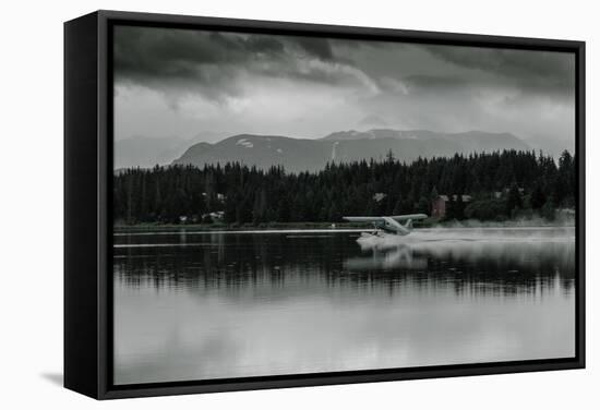 Hydroplane Taking Off in Homer Split, Homer, Alaska-Fran?oise Gaujour-Framed Stretched Canvas