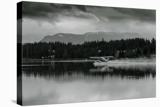 Hydroplane Taking Off in Homer Split, Homer, Alaska-Fran?oise Gaujour-Stretched Canvas