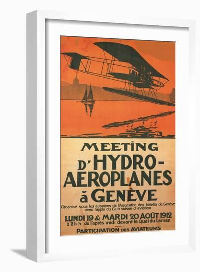 Hydroplanes Meet In Geneva-null-Framed Art Print