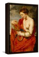 Hygeia, Goddess of Health, C.1615 (Oil on Oak Panel)-Peter Paul Rubens-Framed Stretched Canvas