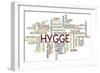 Hygge Trend Concept Word Cloud-timyee-Framed Premium Giclee Print