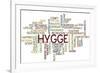 Hygge Trend Concept Word Cloud-timyee-Framed Art Print