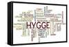 Hygge Trend Concept Word Cloud-timyee-Framed Stretched Canvas