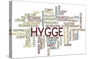 Hygge Trend Concept Word Cloud-timyee-Stretched Canvas