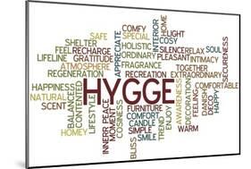 Hygge Trend Concept Word Cloud-timyee-Mounted Art Print