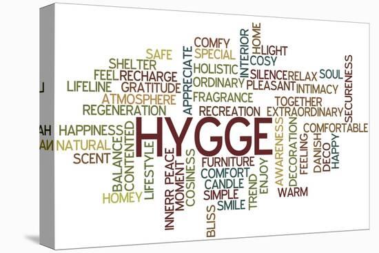 Hygge Trend Concept Word Cloud-timyee-Stretched Canvas
