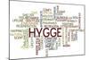 Hygge Trend Concept Word Cloud-timyee-Mounted Art Print