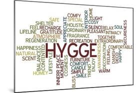 Hygge Trend Concept Word Cloud-timyee-Mounted Art Print