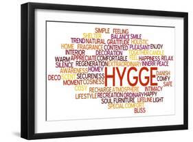 Hygge Trend Concept Word Cloud-timyee-Framed Art Print