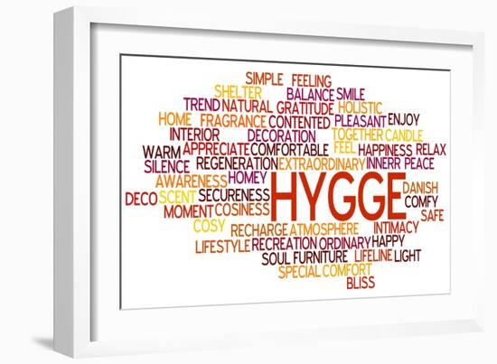 Hygge Trend Concept Word Cloud-timyee-Framed Art Print