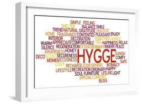 Hygge Trend Concept Word Cloud-timyee-Framed Art Print