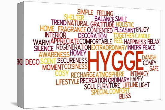 Hygge Trend Concept Word Cloud-timyee-Stretched Canvas