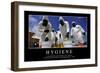 Hygiene: Inspirational Quote and Motivational Poster-null-Framed Photographic Print