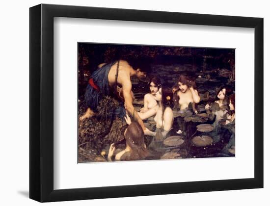 Hylas and Nymphs-John William Waterhouse-Framed Premium Giclee Print