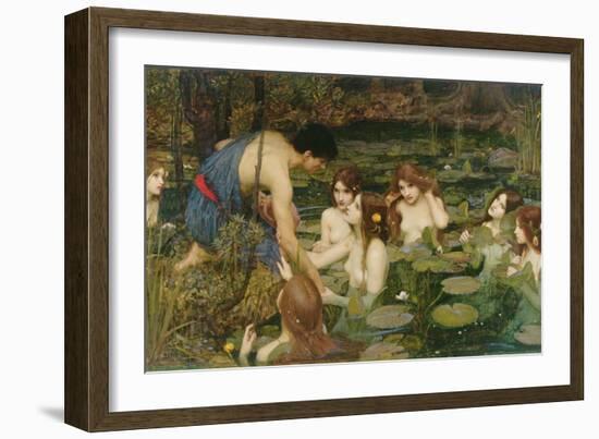 Hylas and the Nymphs, 1896-John William Waterhouse-Framed Giclee Print