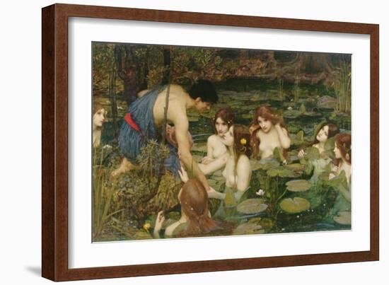 Hylas and the Nymphs, 1896-John William Waterhouse-Framed Giclee Print