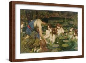 Hylas and the Nymphs, 1896-John William Waterhouse-Framed Giclee Print