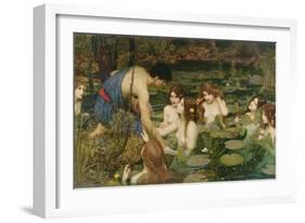 Hylas and the Nymphs, 1896-John William Waterhouse-Framed Giclee Print