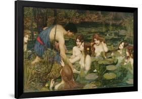 Hylas and the Nymphs, 1896-John William Waterhouse-Framed Giclee Print