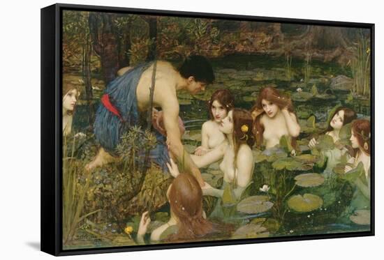 Hylas and the Nymphs, 1896-John William Waterhouse-Framed Stretched Canvas