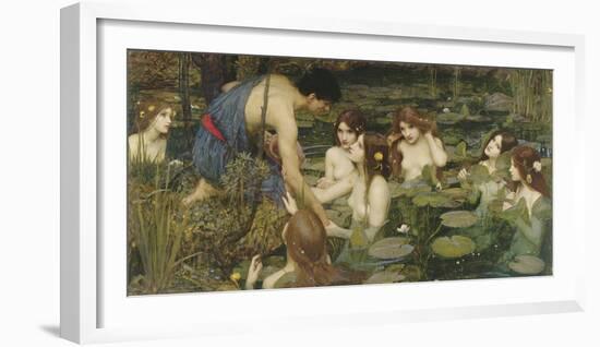 Hylas and the Nymphs-John William Waterhouse-Framed Giclee Print