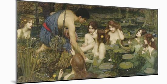 Hylas and the Nymphs-John William Waterhouse-Mounted Giclee Print