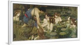 Hylas and the Nymphs-John William Waterhouse-Framed Giclee Print