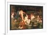 Hylas and the Nymphs-John William Waterhouse-Framed Premium Giclee Print