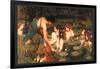 Hylas and the Nymphs-John William Waterhouse-Framed Art Print