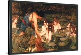 Hylas and the Nymphs-John William Waterhouse-Stretched Canvas